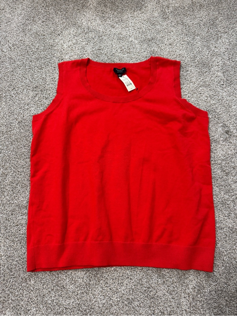 NWT Talbots Pima Cotton Sleeveless Knit Sweater Tank, Petite, 1X